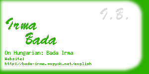 irma bada business card